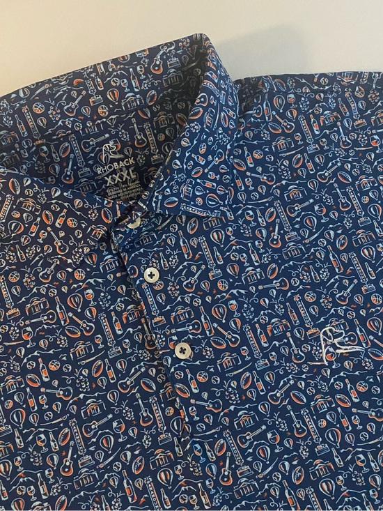 Rhoback Other - Rhoback The C’Ville Golf Polo Men 3XL Charlottesville Wine Football Guitar